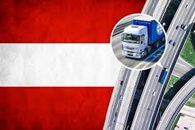 Vejtransport lastbil og Østrigs flag